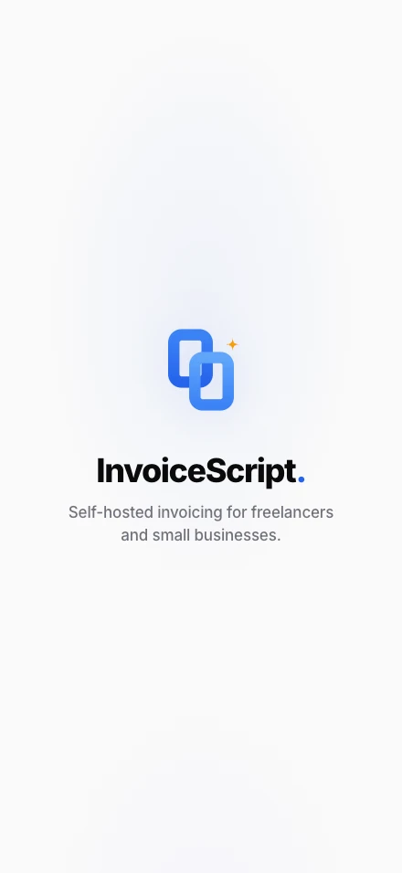 InvoiceScript mobile - Professional invoice view on mobile device.